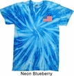 US Flag Pocket Print Twist Tie Dye Shirt