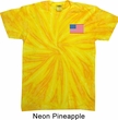 US Flag Pocket Print Twist Tie Dye Shirt
