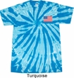 US Flag Pocket Print Twist Tie Dye Shirt