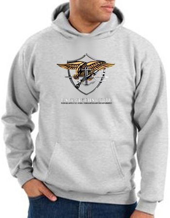 US Navy Seal Hoodie Hooded Sweatshirt - Devgru Adult Ash Hoody