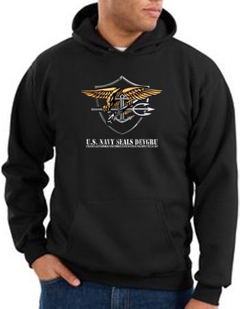 US Navy Seal Hoodie Hooded Sweatshirt - Devgru Adult Black Hoody
