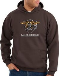 US Navy Seal Hoodie Hooded Sweatshirt - Devgru Adult Brown Hoody US Navy Seal Hoodie Hooded Sweatshirt - Devgru Adult Brown Hoody