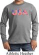 USA 3D Kids Long Sleeve Shirt
