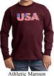 USA 3D Kids Long Sleeve Shirt