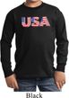 USA 3D Kids Long Sleeve Shirt