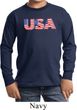 USA 3D Kids Long Sleeve Shirt