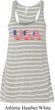USA 3D Ladies Flowy Racerback Tanktop