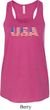 USA 3D Ladies Flowy Racerback Tanktop