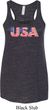USA 3D Ladies Flowy Racerback Tanktop