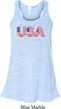 USA 3D Ladies Flowy Racerback Tanktop