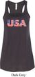 USA 3D Ladies Flowy Racerback Tanktop