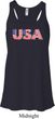 USA 3D Ladies Flowy Racerback Tanktop