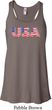 USA 3D Ladies Flowy Racerback Tanktop