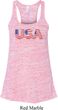 USA 3D Ladies Flowy Racerback Tanktop