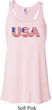 USA 3D Ladies Flowy Racerback Tanktop