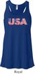 USA 3D Ladies Flowy Racerback Tanktop