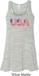 USA 3D Ladies Flowy Racerback Tanktop