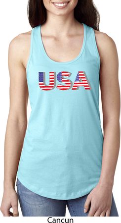 USA 3D Ladies Ideal Tank Top