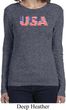 USA 3D Ladies Long Sleeve Shirt