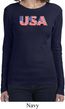 USA 3D Ladies Long Sleeve Shirt