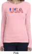 USA 3D Ladies Long Sleeve Shirt