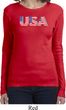 USA 3D Ladies Long Sleeve Shirt