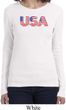 USA 3D Ladies Long Sleeve Shirt