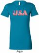 USA 3D Ladies Longer Length Shirt