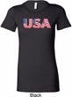USA 3D Ladies Longer Length Shirt