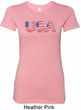 USA 3D Ladies Longer Length Shirt