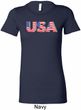 USA 3D Ladies Longer Length Shirt
