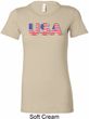 USA 3D Ladies Longer Length Shirt
