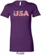 USA 3D Ladies Longer Length Shirt