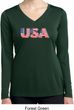 USA 3D Ladies Moisture Wicking Long Sleeve Shirt
