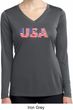 USA 3D Ladies Moisture Wicking Long Sleeve Shirt