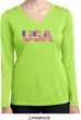 USA 3D Ladies Moisture Wicking Long Sleeve Shirt