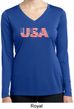 USA 3D Ladies Moisture Wicking Long Sleeve Shirt
