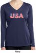 USA 3D Ladies Moisture Wicking Long Sleeve Shirt