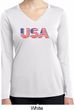 USA 3D Ladies Moisture Wicking Long Sleeve Shirt