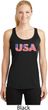 USA 3D Ladies Moisture Wicking Racerback Tank Top