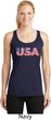 USA 3D Ladies Moisture Wicking Racerback Tank Top