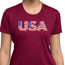 USA 3D Ladies Moisture Wicking Shirt USA 3D Ladies Moisture Wicking Shirt