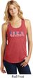USA 3D Ladies Racerback Tank Top