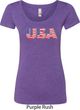 USA 3D Ladies Scoop Neck Shirt