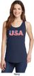 USA 3D Ladies Tank Top