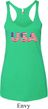 USA 3D Ladies Tri Blend Racerback Tank Top