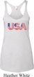 USA 3D Ladies Tri Blend Racerback Tank Top