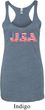 USA 3D Ladies Tri Blend Racerback Tank Top