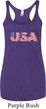 USA 3D Ladies Tri Blend Racerback Tank Top