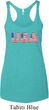 USA 3D Ladies Tri Blend Racerback Tank Top
